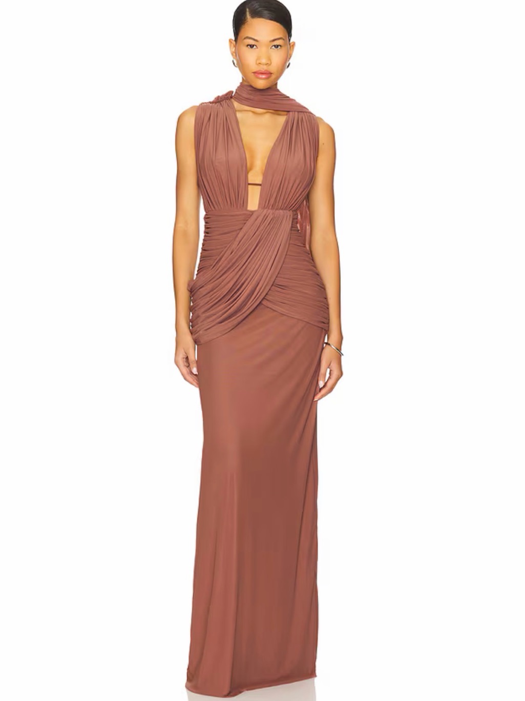 Deme By Gabriella Aurelia Dress Mocha Size Small New With Tags
